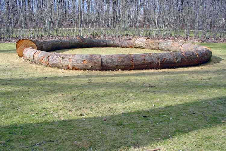 "jaarringen" environmental sculpture exhibition in Baarn, Holland.